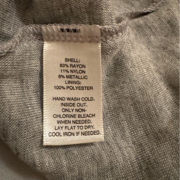 NWOT White House Black Market Gray Glitter Strapless Stripe Maxi Dress Size S - Picture 10 of 10